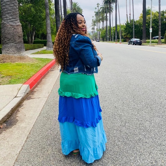 Brand New! Ivy Street Orange Multi Tiered dress with Ties at Shoulder Size 3X - Picture 3 of 11